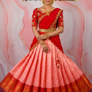 Premium Traditional Indian Pattu Pavadai | Girls’ Silk Lehenga Choli