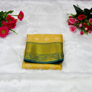 Premium Kanjivaram Pattu Saree – Traditional Rich Woven Zari Border and Blouse