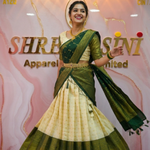 Premium Traditional Indian Pattu Pavadai | Girls’ Silk Lehenga Choli